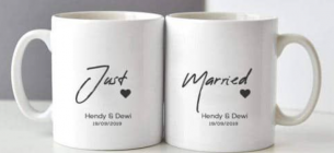 25 Desain Mug Wedding Couple